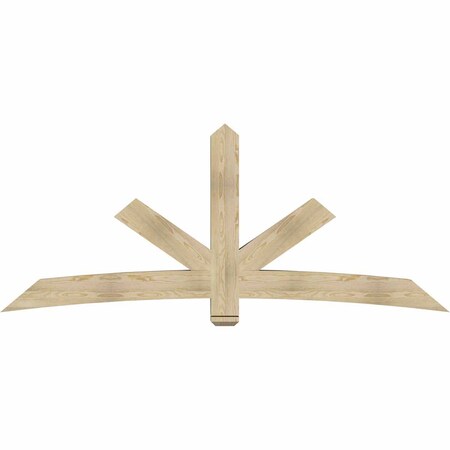 Ekena Millwork Alberta Rough Sawn Timber Gable Bracket, Douglas Fir, 96"W x 40"H x 6"D x 6"F, 10/12 Pitch GBW096X40X0606ALB00RDF
